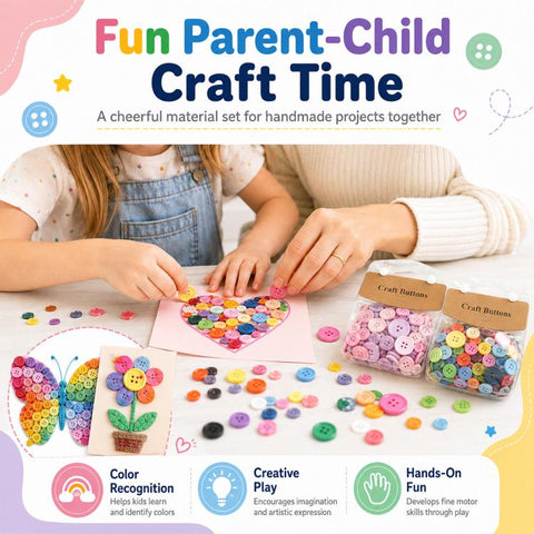 175g/Pack Mixed Sizes Colorful Round Resin Buttons DIY Craft Kit, 250-400 Pieces/Pack