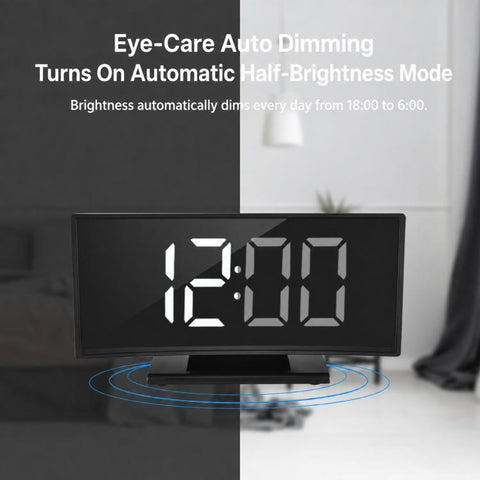 DS-3621L-2 Multifunctional LED Curved Screen Display Electronic Digital Clock
