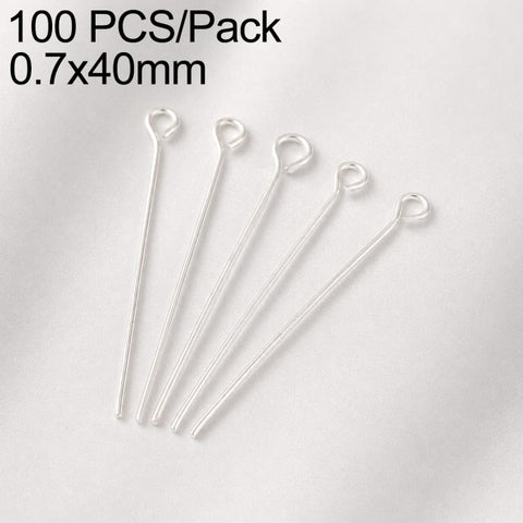 100 PCS/Pack Gold Plated Brass Bead Head Pins for DIY Charm Earrings Jewelry Making, 0.7x32mm, 0.7x35mm, 0.7x40mm, 0.7x50mm