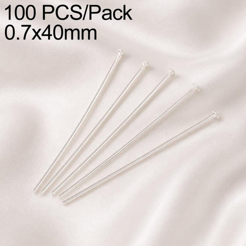 100 PCS/Pack Gold Plated Brass Bead Head Pins for DIY Charm Earrings Jewelry Making, 0.7x32mm, 0.7x35mm, 0.7x40mm, 0.7x50mm