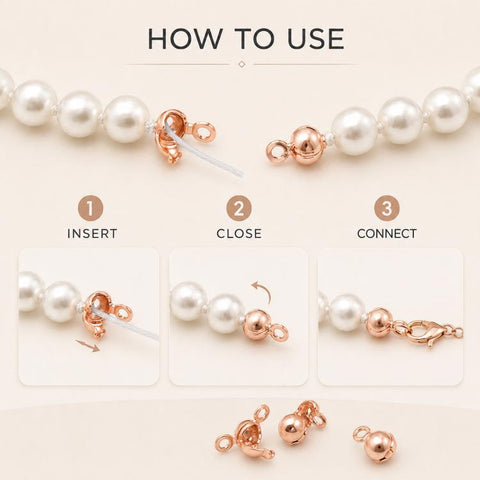 100 PCS/Pack Copper Dual-Loop Crimp Cover Knots Beads Caps Tassel Closure for DIY Jewelry Making, Dual-Loop Buckle 3.2mm, Dual-Loop Buckle 3.6mm, Dual-Loop Buckle 4mm