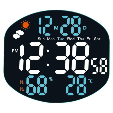 DS-3816L Multifunctional LED Digital Large Screen Weather Display Electronic Clock with Remote Control