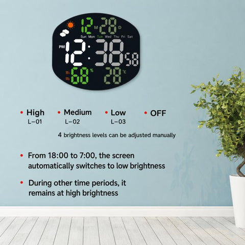 DS-3816L Multifunctional LED Digital Large Screen Weather Display Electronic Clock with Remote Control