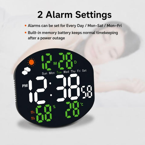 DS-3816L Multifunctional LED Digital Large Screen Weather Display Electronic Clock with Remote Control