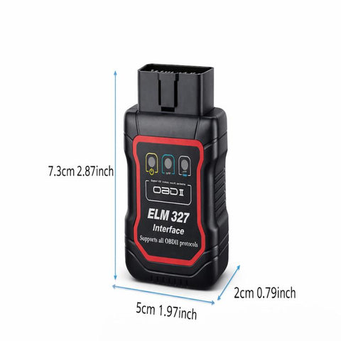 ELM 327 OBD2 Car Fault Diagnostic Tool Bluetooth Wireless Auto Code Reader Adapter, Black