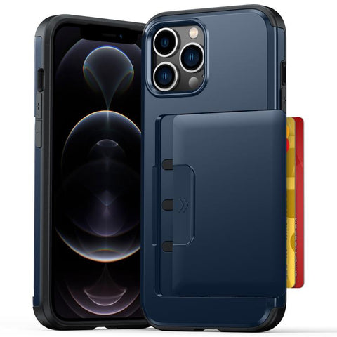 Sliding Card Slot PC Hybrid TPU Phone Case, For iPhone 15 Plus / 14 Plus, For iPhone 14, For iPhone 14 Pro, For iPhone 14 Pro Max, For iPhone 13 Pro Max / 12 Pro Max, For iPhone 13 Pro