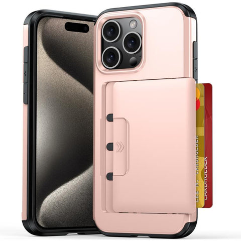 Sliding Card Slot PC Hybrid TPU Phone Case, For iPhone 15 Plus / 14 Plus, For iPhone 14, For iPhone 14 Pro, For iPhone 14 Pro Max, For iPhone 13 Pro Max / 12 Pro Max, For iPhone 13 Pro