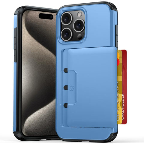 Sliding Card Slot PC Hybrid TPU Phone Case, For iPhone 15 Plus / 14 Plus, For iPhone 14, For iPhone 14 Pro, For iPhone 14 Pro Max, For iPhone 13 Pro Max / 12 Pro Max, For iPhone 13 Pro