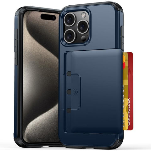 Sliding Card Slot PC Hybrid TPU Phone Case, For iPhone 15 Plus / 14 Plus, For iPhone 14, For iPhone 14 Pro, For iPhone 14 Pro Max, For iPhone 13 Pro Max / 12 Pro Max, For iPhone 13 Pro