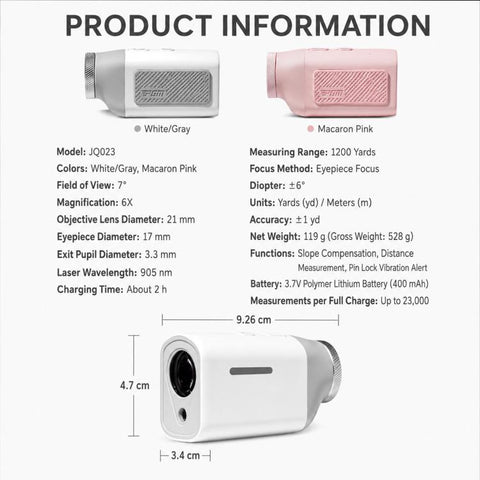 PGM JQ023 Mini Magnetic Golf Rangefinder