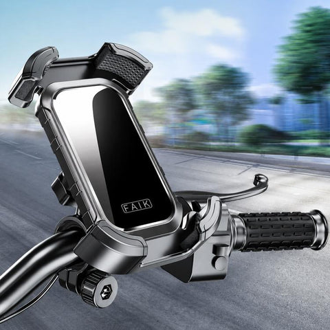 F1 Motorcycle Bicycle 360-Degree Rotating Navigation Phone Holder, Textured Handlebar Style, Mirror-Finish Handlebar Style, Textured Rearview Mirror Style, Mirror-Finish Rearview Mirror Style, Handlebar and Rearview Mirror Style