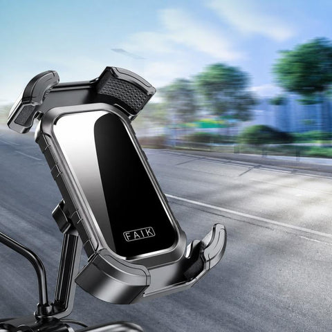 F1 Motorcycle Bicycle 360-Degree Rotating Navigation Phone Holder, Textured Handlebar Style, Mirror-Finish Handlebar Style, Textured Rearview Mirror Style, Mirror-Finish Rearview Mirror Style, Handlebar and Rearview Mirror Style