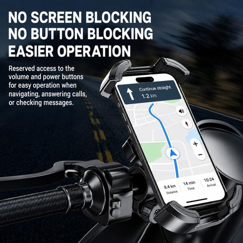 F1 Motorcycle Bicycle 360-Degree Rotating Navigation Phone Holder, Textured Handlebar Style, Mirror-Finish Handlebar Style, Textured Rearview Mirror Style, Mirror-Finish Rearview Mirror Style, Handlebar and Rearview Mirror Style