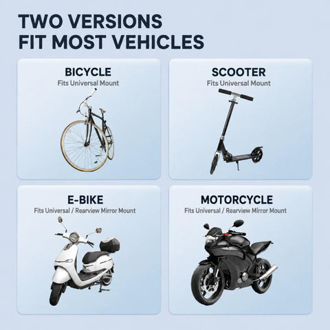 F1 Motorcycle Bicycle 360-Degree Rotating Navigation Phone Holder, Textured Handlebar Style, Mirror-Finish Handlebar Style, Textured Rearview Mirror Style, Mirror-Finish Rearview Mirror Style, Handlebar and Rearview Mirror Style