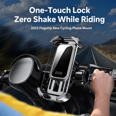 F1 Motorcycle Bicycle 360-Degree Rotating Navigation Phone Holder, Textured Handlebar Style, Mirror-Finish Handlebar Style, Textured Rearview Mirror Style, Mirror-Finish Rearview Mirror Style, Handlebar and Rearview Mirror Style