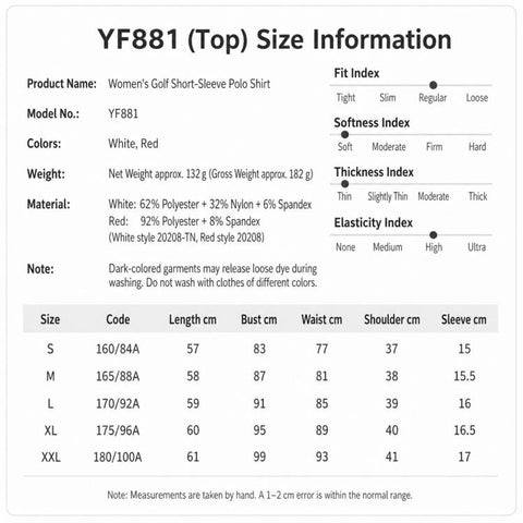 PGM YF881 Women Breathable Stretch Golf Shirt, S, M, L, XL, XXL