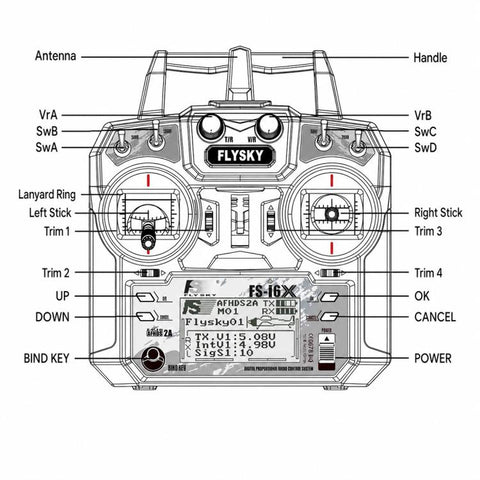 FlySky FS-I6X 10-Channel Transmitter Drone Remote Control, I6X+IA6B Left, I6X+IA6B Right, I6X+IA10B Left, I6X+IA10B Right, I6X Left Model 2 No Receiver, I6X Right Model 1 No Receiver, I6X + IA6 Left, I6X + IA6 Right, I6X+A8S Left, I6X+A8S Right