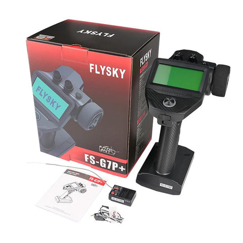 FlySky G7P+ 10CH RC Transmitter 2.4GHz 10 Channels LCD Display Remote Controller for RC Car Boat, G7P+