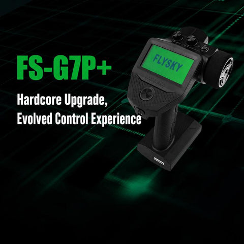 FlySky G7P+ 10CH RC Transmitter 2.4GHz 10 Channels LCD Display Remote Controller for RC Car Boat, G7P+