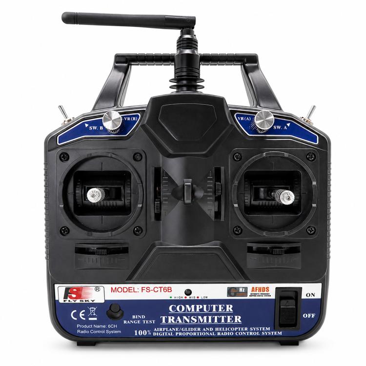 FlySky FS-CT6B 2.4GHz 6CH Radio Model RC Transmitter & R6B Receiver, CT6B+R6B