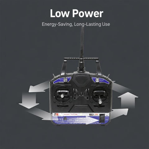 FlySky FS-CT6B 2.4GHz 6CH Radio Model RC Transmitter & R6B Receiver, CT6B+R6B