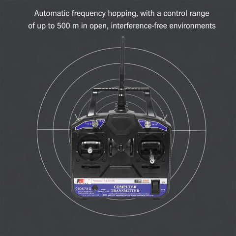 FlySky FS-CT6B 2.4GHz 6CH Radio Model RC Transmitter & R6B Receiver, CT6B+R6B