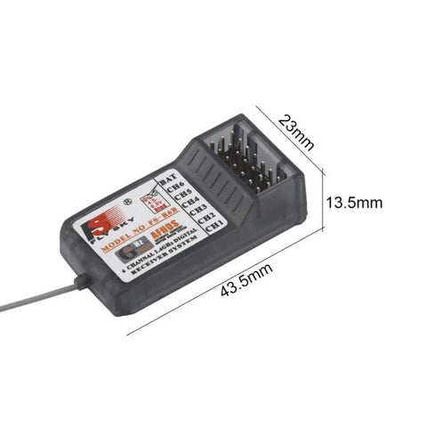 FlySky FS-R6B 2.4GHz 6CH Receiver for FlySky TH9X FS-CT6B FS-T6 Transmitter, R6B