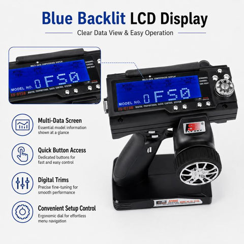 FlySky FS-GT3B  2.4GHz 3 Channels RC Transmitter with Failure Protection, FS-GT3B