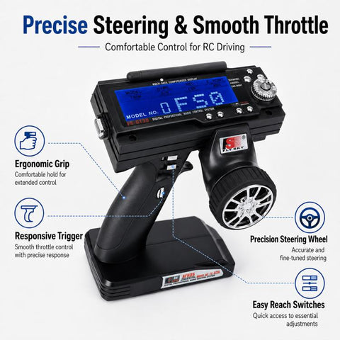 FlySky FS-GT3B  2.4GHz 3 Channels RC Transmitter with Failure Protection, FS-GT3B