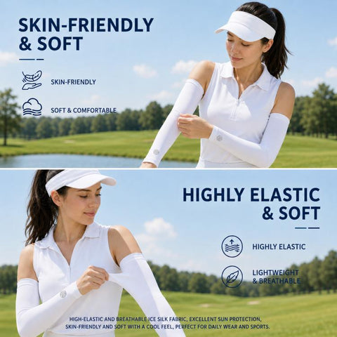 PGM XT008 Women Breathable Cooling Sun Protection Arm Sleeves, S, M