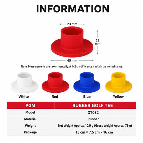 PGM QT032 Durable Rubber Park Golf Ball Tee Round-Hole Holder