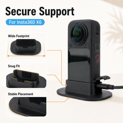 Extra-large Quick-Release Camera Desktop Non-Slip Base Mount, For Insta360 X6