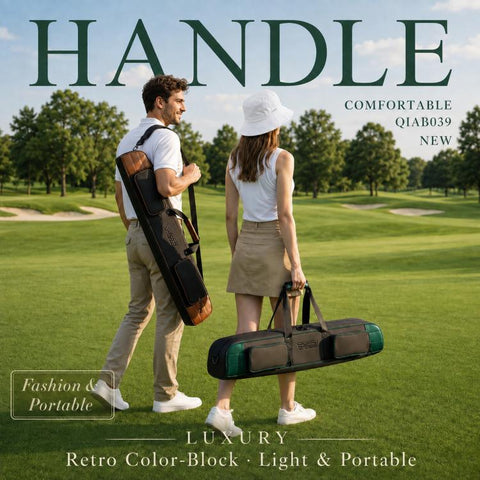 PGM QIAB039 Lightweight Large-Capacity Water-Repellent Park Golf Club Bag