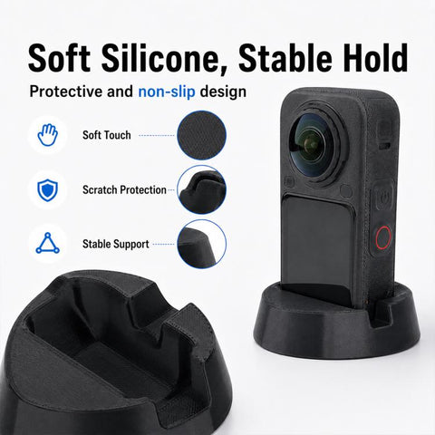 Silicone Camera Base Non-Slip Mount, For Insta360 X6