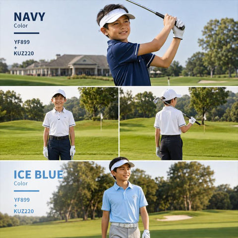 PGM YF881 Boy Short Sleeve Breathable Golf Shirt, S, M, L, XL