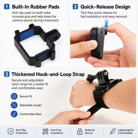 Lazy Neck Bracket POV View Mount, For DJI Osmo Pocket 4P