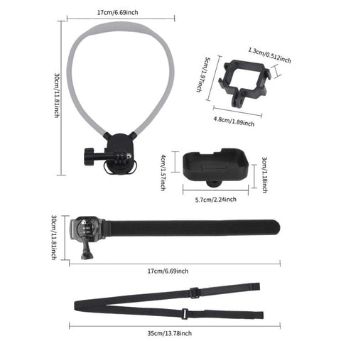 Lazy Neck Bracket POV View Mount, For DJI Osmo Pocket 4P