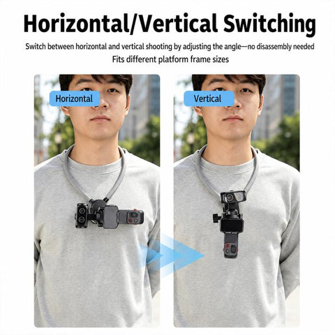 Expansion Adapter Bracket with 1/4 Screw Hole & Dual-Prong Mount, For Insta360 Luna Ultra