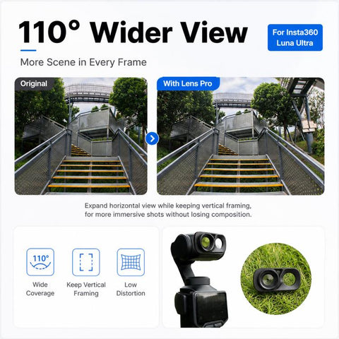 Wide Angle Lens Filter, For Insta360 Luna Ultra