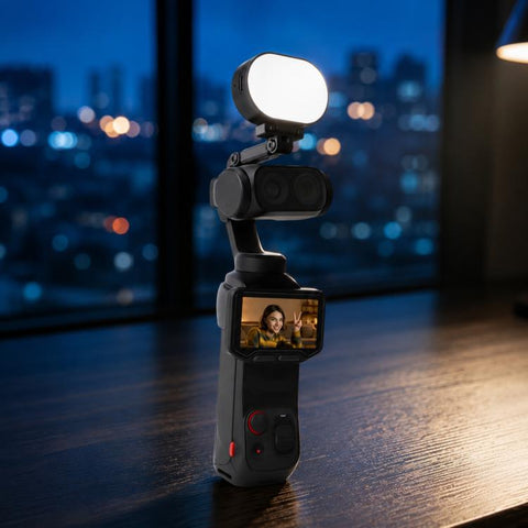 Mini LED Fill Light Warm / Cool Soft Light for Vlogging / Livestreaming / Selfies, For Insta360 Luna Ultra