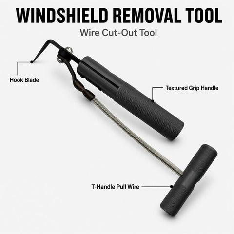 Plastic Version Car Windshield Rubber Cutting Knife, Auto Glass Removal Tool