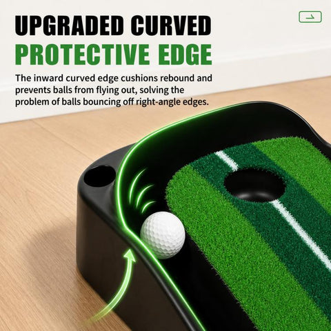 PGM TL042 Portable Indoor Golf Putting Practice Mat, Only Trainer, Trainer Set