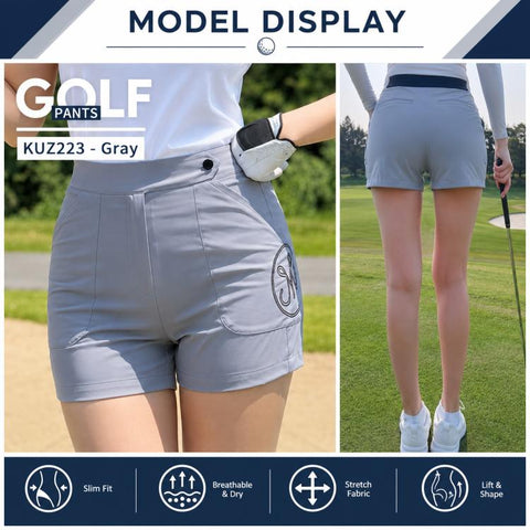 PGM KUZ223 Women Slim-Fit Quick-Dry Breathable Golf Shorts, XS, S, M, L, XL