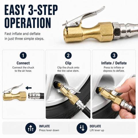 Car Air Tire Quick Inflation Deflation Valve, Pneumatic Inflation Tool, With Independent Switch, Without Independent Switch