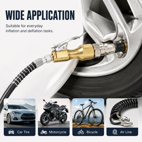 Car Air Tire Quick Inflation Deflation Valve, Pneumatic Inflation Tool, With Independent Switch, Without Independent Switch