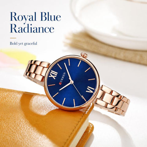 CURREN M9017 Women Stylish Quartz Watch with Alloy Strap