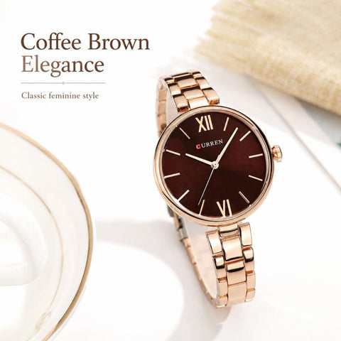 CURREN M9017 Women Stylish Quartz Watch with Alloy Strap