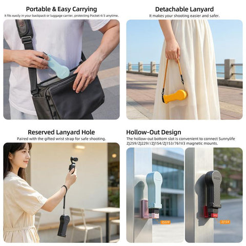 Sunnylife Bulb-Shaped Shock-proof Protective Cover with Filter Box, For DJI Osmo Pocket 4 / 3