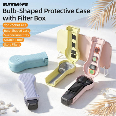 Sunnylife Bulb-Shaped Shock-proof Protective Cover with Filter Box, For DJI Osmo Pocket 4 / 3
