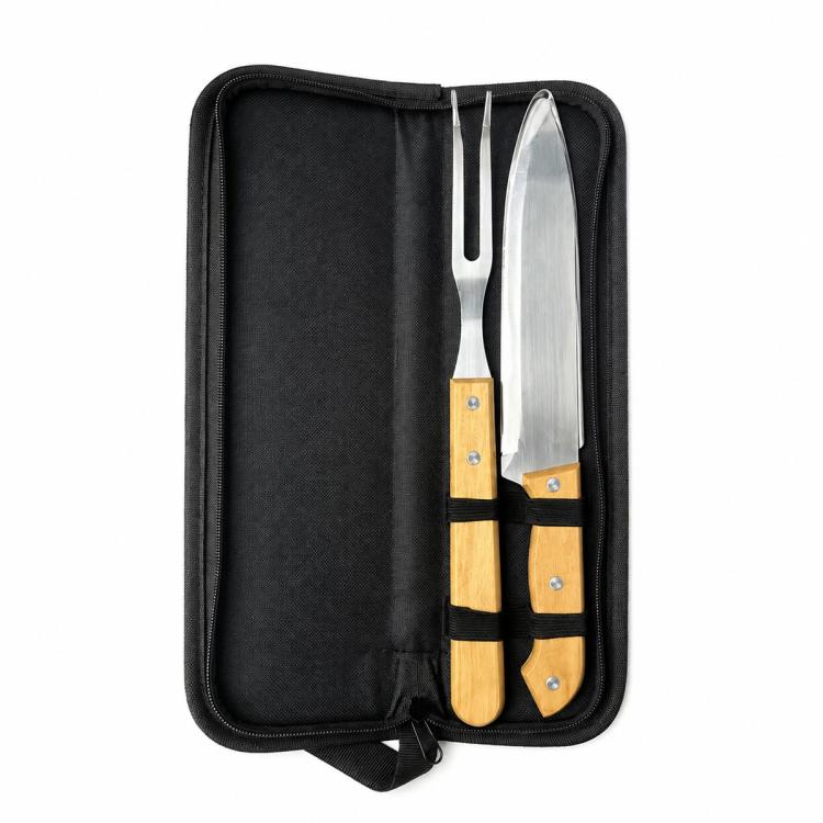 LsCook Portable Stainless Steel BBQ Tools with Carrying Bag, 2 PCS/Set, 3 PCS/Set, 4 PCS/Set